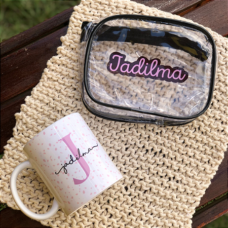 Kit bolsinha personalizada c/ caneca personalizada
