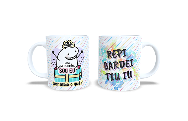 Caneca branca flork aniversário