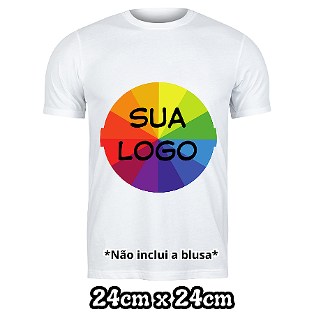 Adesivo Logotipo DTF personalizado 24x24cm