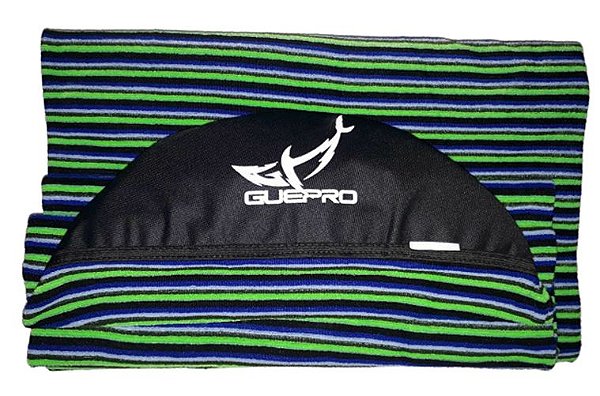 Capa Atoalhada Camisinha Prancha Surf Mini Long Longboard Funboard 8'6 Verde e Azul