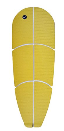 Deck Antiderrapante Stand Up Paddle Sup Amarelo 6 Partes Fresa Cruzada