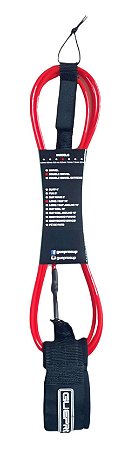 Leash Longboard e Stand Up Paddle 6,5 mm. x 10' Vermelho