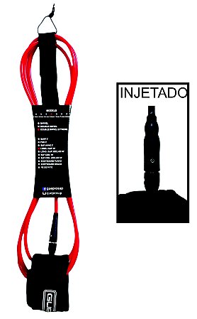 Leash Longboard / Stand Up Paddle Rotor 6,5 mm. x 10' Vermelho