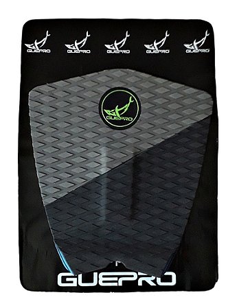 Deck Antiderrapante Para Prancha De Surf K10 Cinza (Topo) e Preto