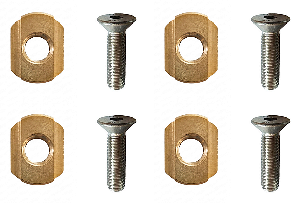 Conjunto Fixação Hidro Foil Buchas E Parafusos M8