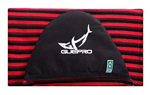 Capa Atoalhada Camisinha Prancha Surf 6'0 Vermelho e Preto