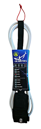 Leash Sup Wave Surf e Longboard 8 mm. x 8' Branco