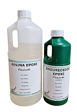 Resina Epóxi Cristal Flexível Alto Brilho Uv+ 1,5 Kg