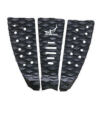 Deck Antiderrapante Surf Guepro Asinha Fresado 3 Peças Preto
