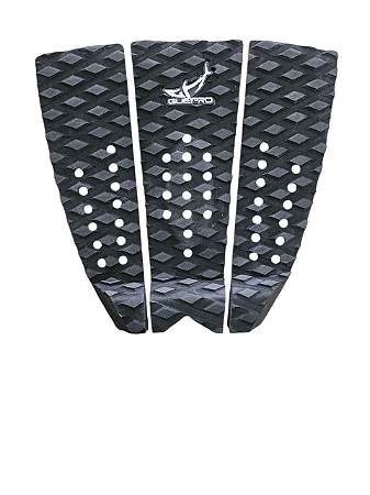 Deck Antiderrapante Surf Guepro Mod2 Fresado 3 Peças Preto