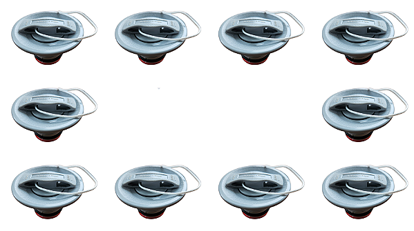 10 Reparos Valvula Inflavel Sup Bote Barco Cinza 8 Furos (corpo)