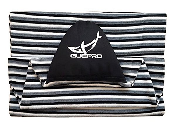 Capa Atoalhada Camisinha Prancha Surf 5'9 Cinza e Preto