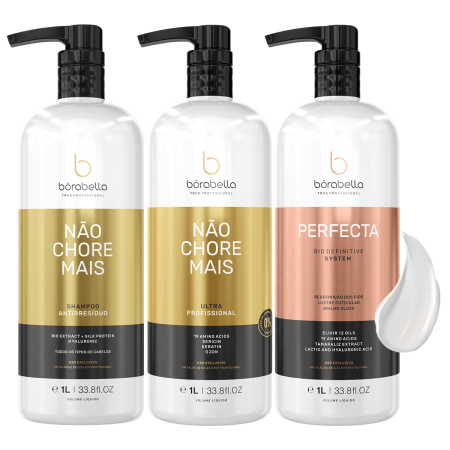 Kit Progressiva Não Chore Mais e Perfecta Bio Definitive - 3x1l