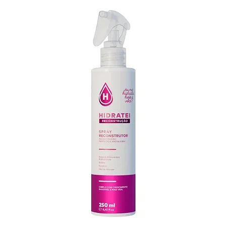 Leave-in Spray Reconstrução Fios Danificados Hidratei 250ml Recupera Danos Severos