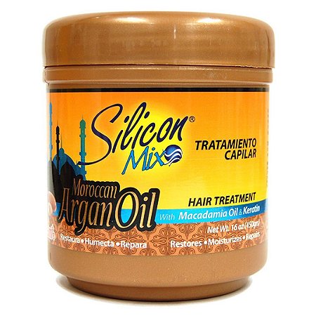 Mascara de Tratamento Capilar Intensivo Silicon Mix Moroccan Argan Oil - 450g