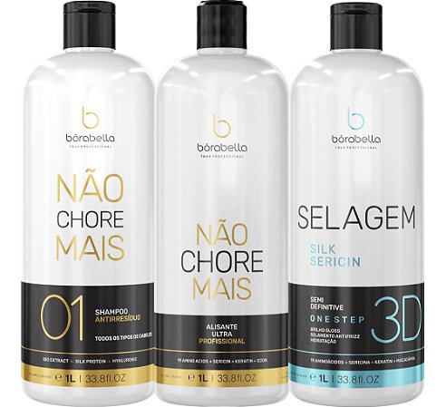 Kit Progressiva Não Chore Mais + Selagem 3d Semi Definitiva 3x1L