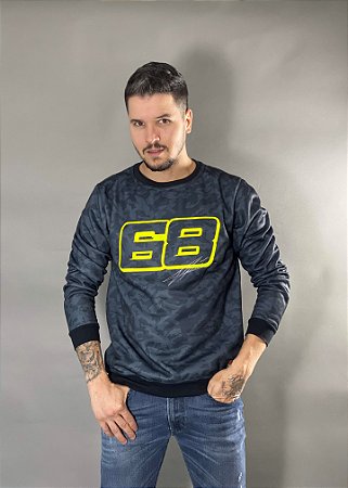 BLUSA MOLETOM #68 MASCULINO CAMUFLADO GOLA CARECA