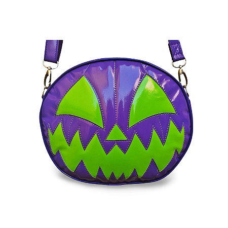 Bolsa Abóbora Halloween Dark Verde e Roxa