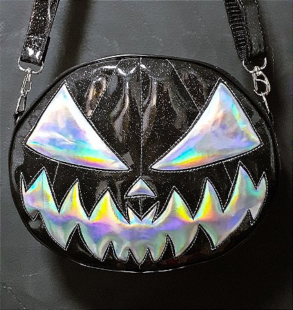 Bolsa Abóbora Halloween Black Vinil & Holographic Dark Monster