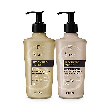 Combo Reconstrói os Fios: Shampoo 400ml + Condicionador 400ml