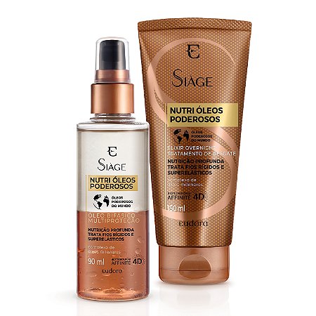 Combo Nutri Óleos Poderosos: Óleo Bifásico 90ml + Elixir Capilar 150ml