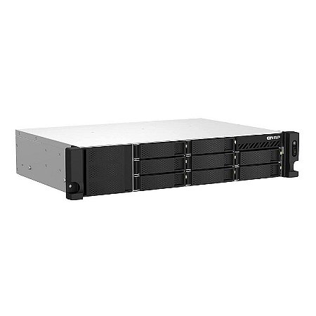 Storage NAS Qnap 8 Baias 2U TS-873AeU-RP-4G-US AMD Ryzen 4 nucleos - Sem discos