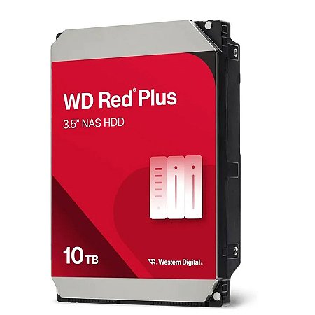 HD WD RED Plus NAS Para Servidor 24x7 10TB SATA 6GB/s 3.5”