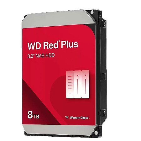 HD WD RED Plus NAS Para Servidor 24x7 8TB SATA 6GB/s 3.5”