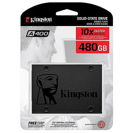 SSD Kingston 480GB 2,5" SATA 6 Gb/s A400 SA400S37/480G