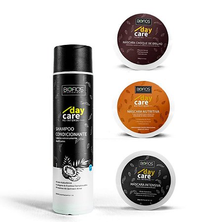 Kit Cronograma Capilar - 300g cada + Shampoo Reconstrução 250ml - Biofios Profissional