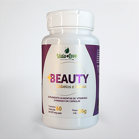 Beauty Cabelos e Unhas (VITAMINA PARA CRESCIMENTO, NUTRIÇÃO E FIM DA QUEDA - 60 caps)