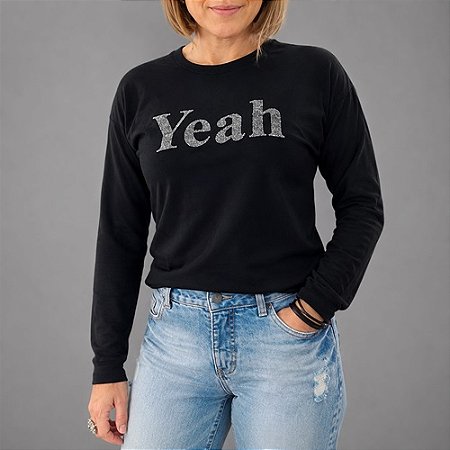 Blusa Feminina Preta Manga Longa