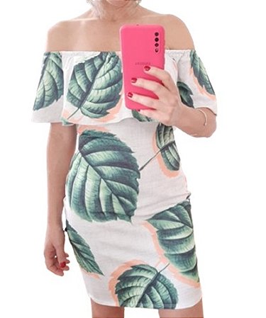 Vestido Feminino Floral Babado Ciganinha