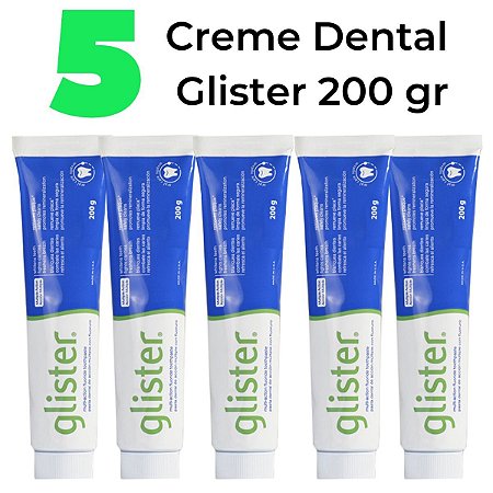 5-un Glister Creme Dental Ajuda Clarear 200g Amway Rendi +