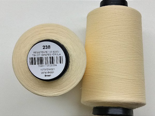 LINHA BORDADO E COSTURA FOSCA 4572MT PÉROLA / 238