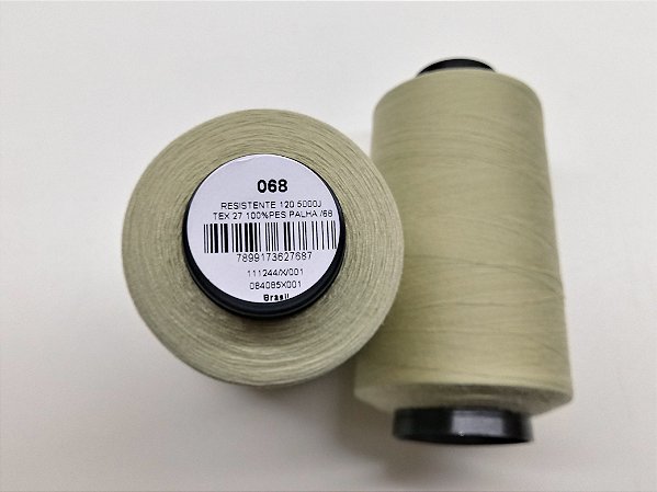 LINHA BORDADO E COSTURA FOSCA 4572MT PALHA / 068