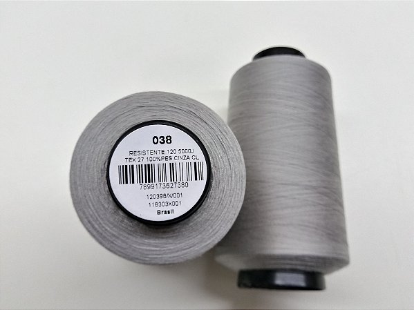 LINHA BORDADO E COSTURA FOSCA 4572MT CINZA MD / 038