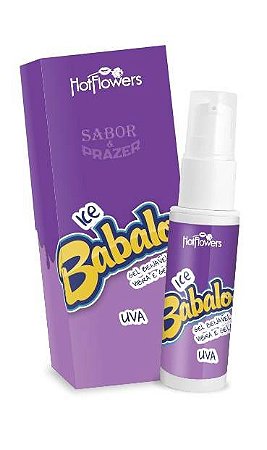 Ice Babaloo Uva- Novos géis beijáveis á base d"água com aroma e sabores 15g