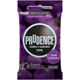 Preservativo Prudence Uva 3 unidades