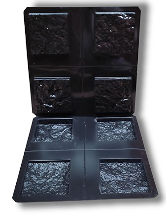 Kit 8 Formas Pedras Naturais 14,5x14,5 cm