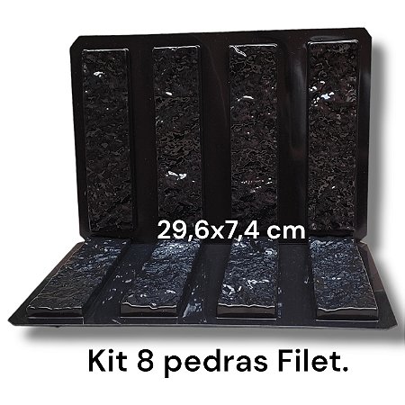 Forma ABS 2mm 8 Pedras Filet 29,6x7,4 cm