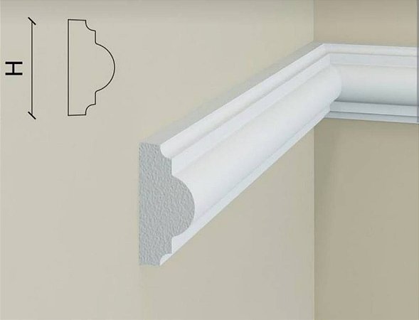 Forma Moldura Boiserie Rodameio Abs 2mm