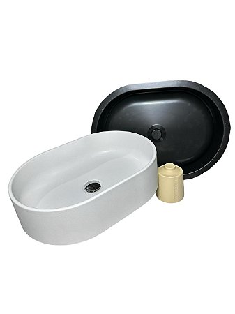 Molde Cuba Forma Oval Sobrepor Abs 4mm 50x35x12,5 Cm
