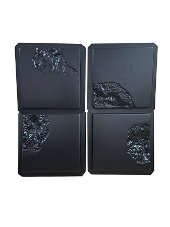 KIT 8 FORMAS MODELO POMPÉIA 24,5X24,5X2 CM SENDO 4 LISAS E 4 C/ TEXTURA.