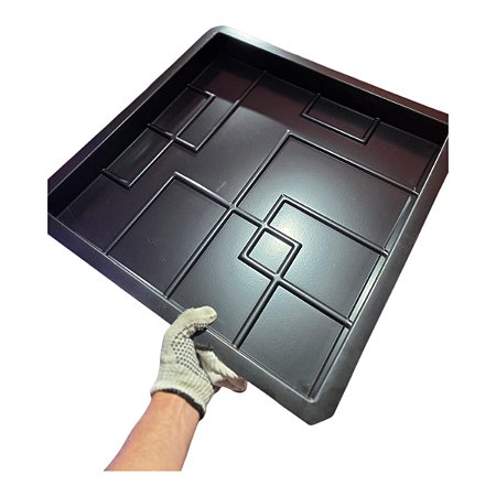 Kit 4 Moldes ABS 4 mm Piso Drenante 50x50x5 cm Modelo Labirinto.