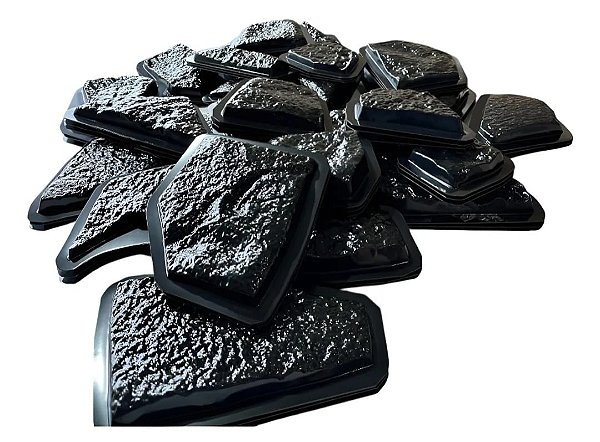 Forma Abs 33 Pedras Moledo chata 1m² Revestimento/concreto.