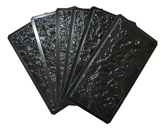Molde Travertino imperial Forma Abs 6 Pçs - Preto