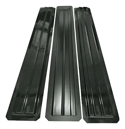 Forma Moldura,rodapé Kit C/3 Abs 2mm Virgem. Preto