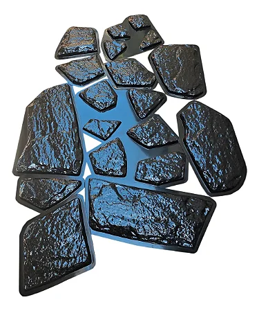 Forma / Molde Abs 2mm Revestimento Atacama 19 Pçs. Preto