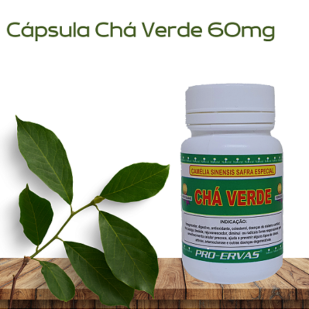 Cápsulas Chá Verde 60mg (Controlar a pressão arterial)